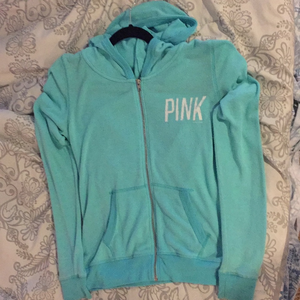 Pink zip up sweatshirt